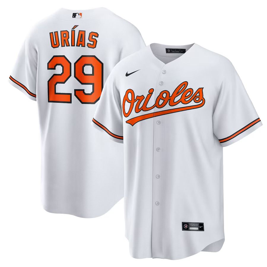 Men Baltimore Orioles #29 Ramon Urias Nike White Home Replica Player MLB Jersey->baltimore orioles->MLB Jersey